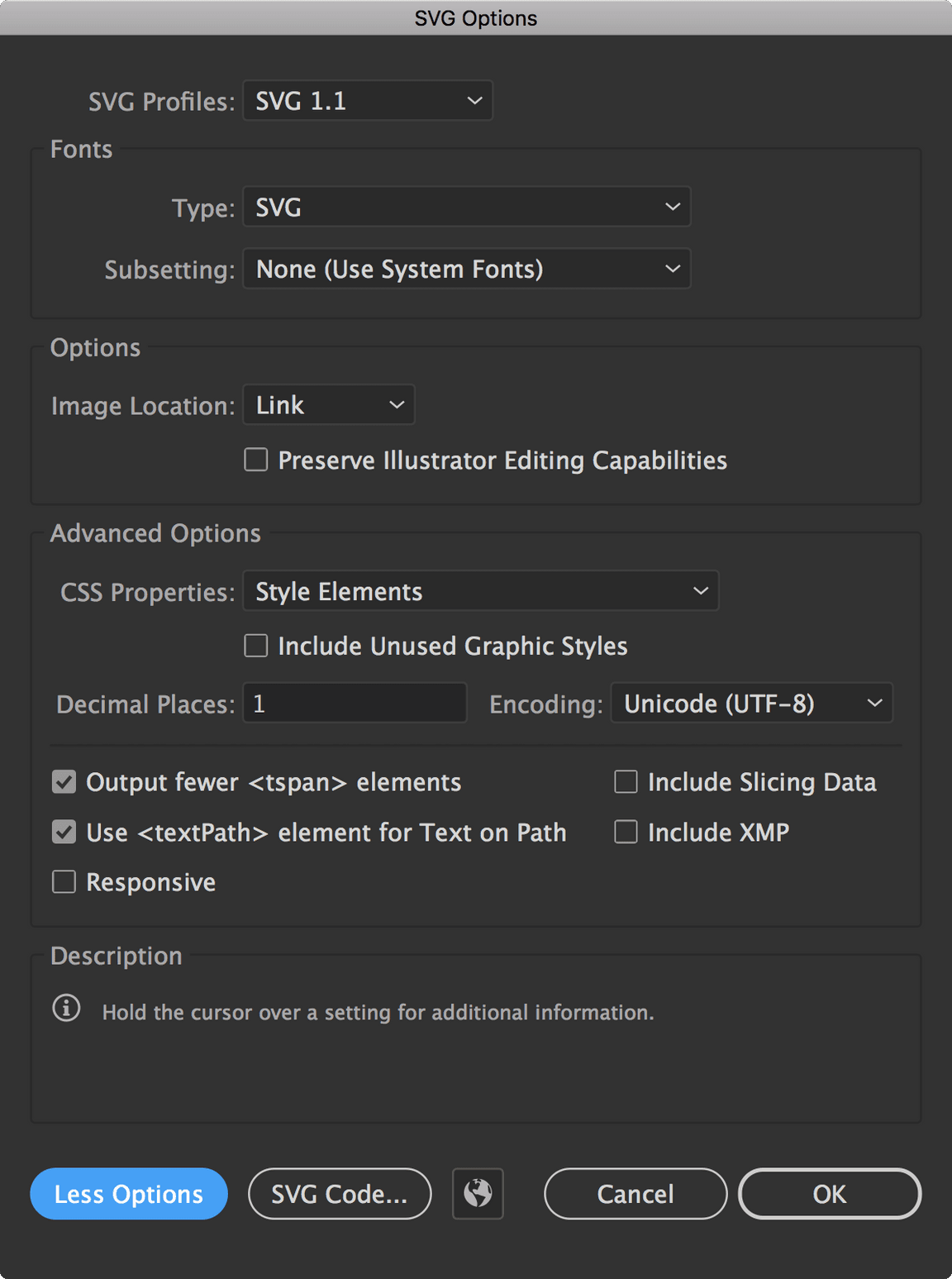 Adobe Illustrator export for svg Adobe Illustrator export for svg